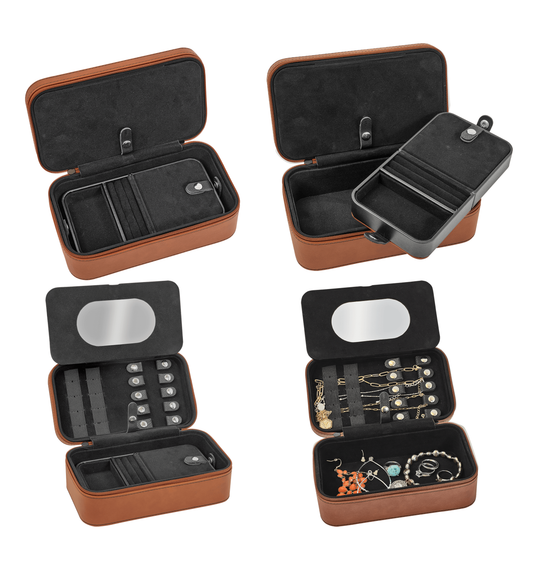 7.5" x 4.5" Leatherette Travel Jewelry Box