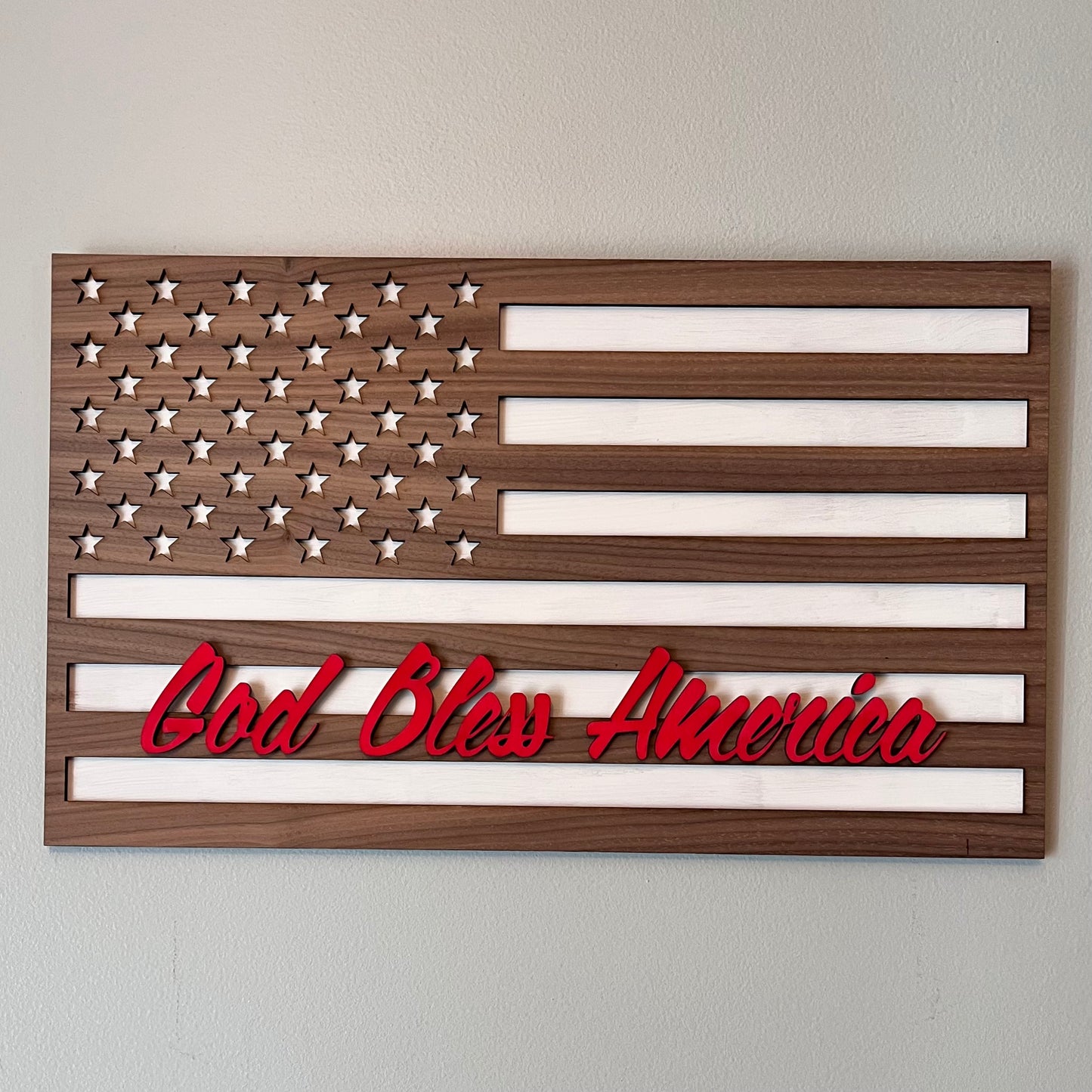 Layered Wooden Flag