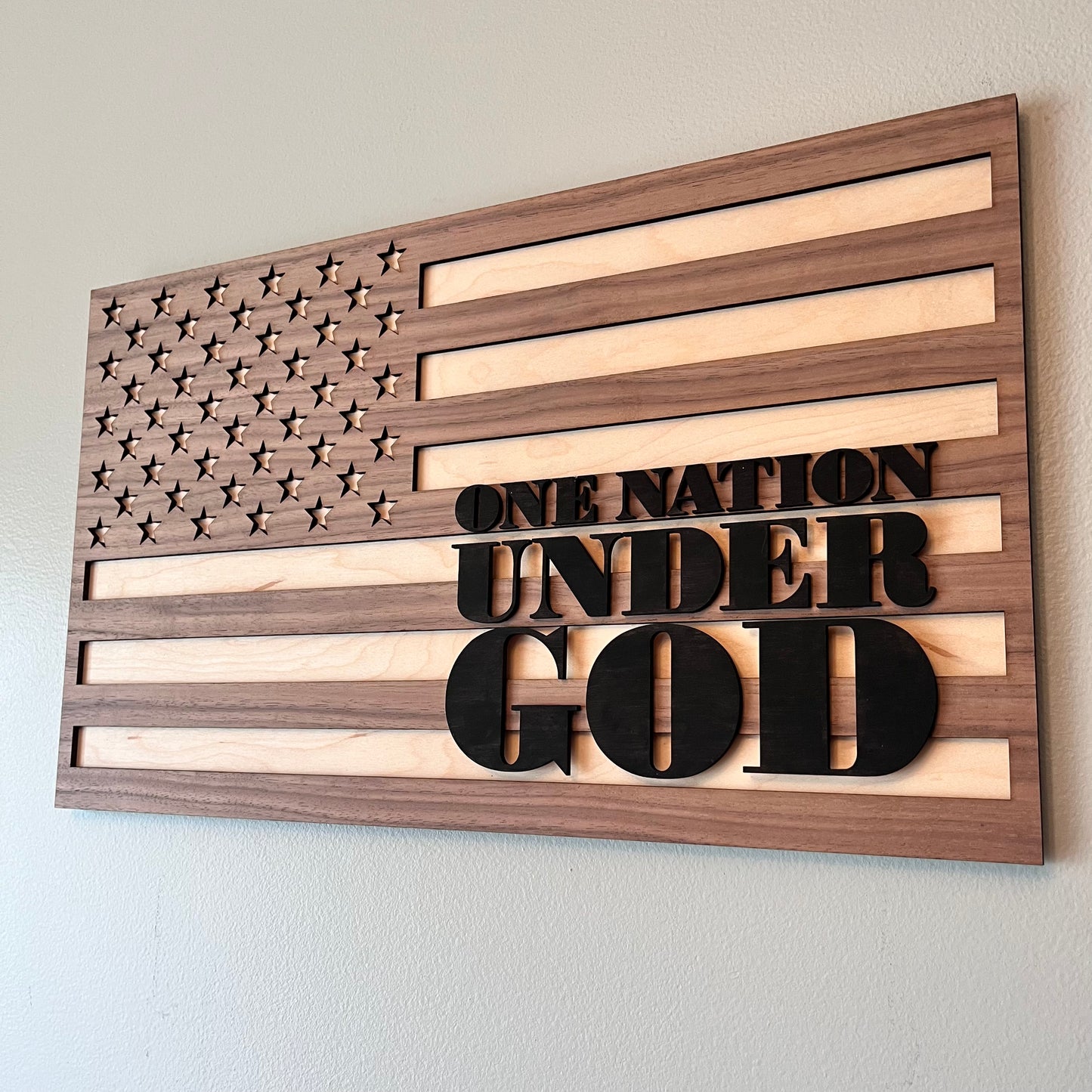 Layered Wooden Flag