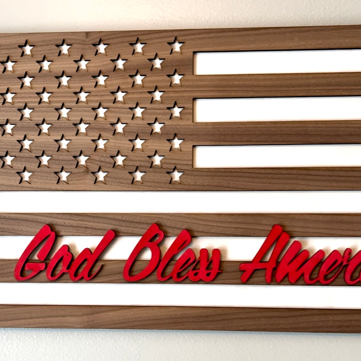 Layered Wooden Flag