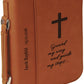 Leather Bible Cover with Handle & Zipper